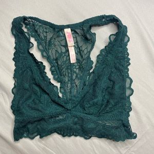 Victoria's Secret PINK Emerald Green Lace Bralette
